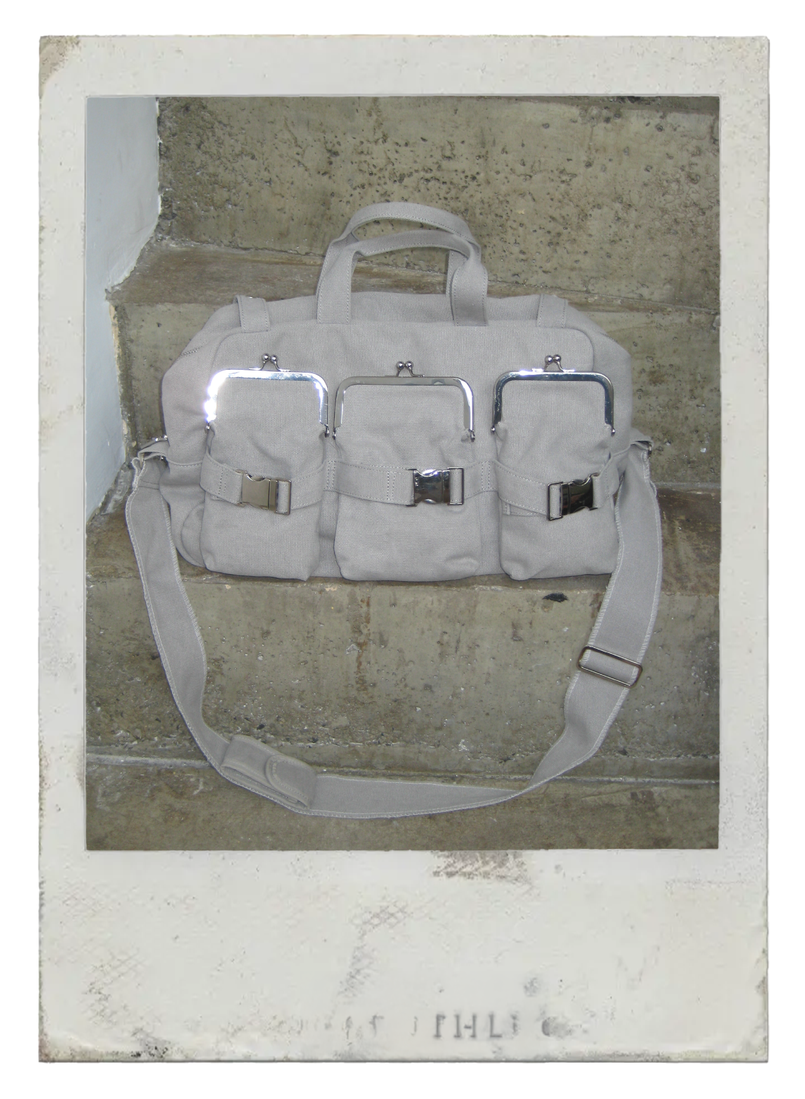 TRIO Purse - Grey Denim