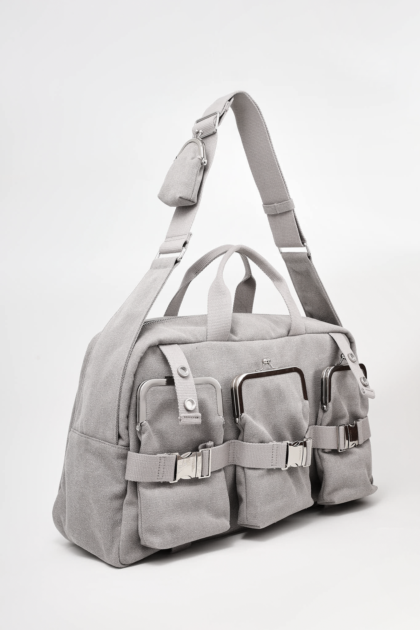TRIO Purse - Grey Denim