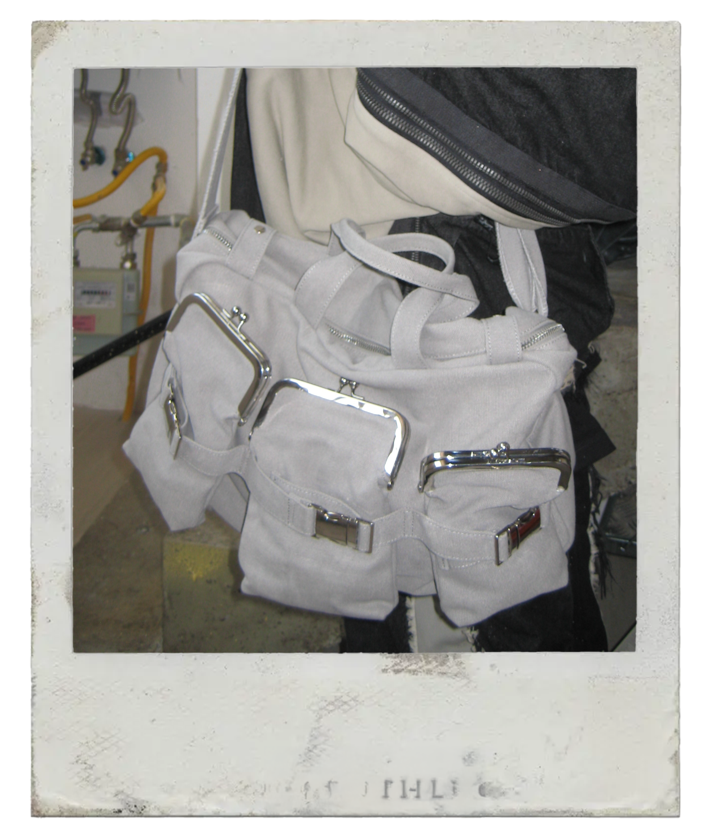 TRIO Purse - Grey Denim